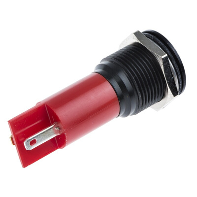 RS PRO Red Panel Mount Indicator, 115 V dc, 230V ac, 16mm Mounting Hole Size, Solder Tab Termination