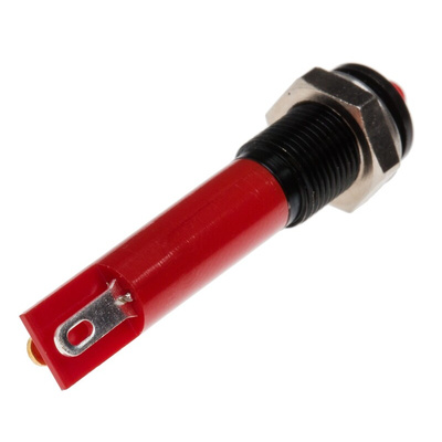 RS PRO Red Panel Mount Indicator, 12V dc, 6mm Mounting Hole Size, Solder Tab Termination
