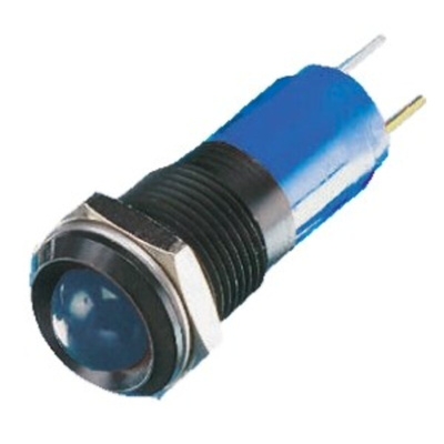 RS PRO Blue Panel Mount Indicator, 24V dc, 14mm Mounting Hole Size, IP67