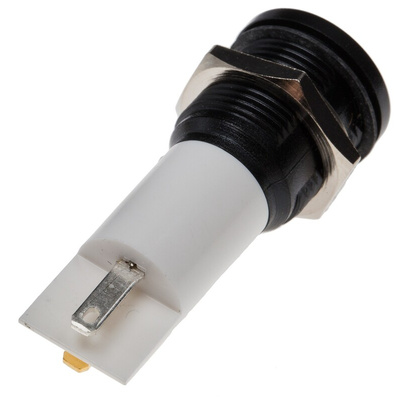RS PRO White Panel Mount Indicator, 110V ac, 16mm Mounting Hole Size, Solder Tab Termination, IP67