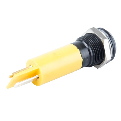 RS PRO Yellow Panel Mount Indicator, 230V ac, 12mm Mounting Hole Size, IP67
