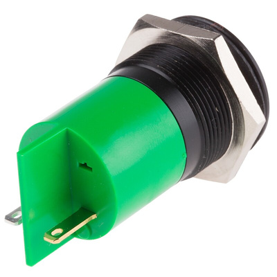 RS PRO Green Panel Mount Indicator, 48 → 65V dc, 22mm Mounting Hole Size