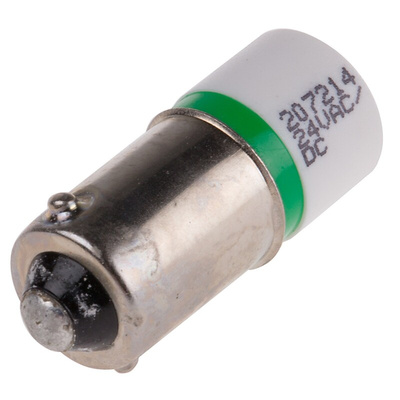 RS PRO Green Panel Mount Indicator, 25 x 10mm Mounting Hole Size
