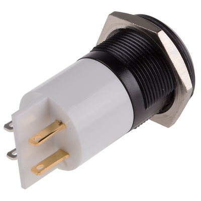 RS PRO White Panel Mount Indicator, 230V ac, 22mm Mounting Hole Size, IP67
