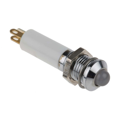 RS PRO Green, Red, Yellow Panel Mount Indicator, 12V dc, 8mm Mounting Hole Size, Solder Tab Termination