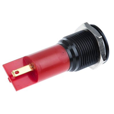 RS PRO Red Panel Mount Indicator, 16mm Mounting Hole Size, Solder Tab Termination