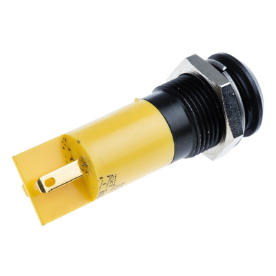 RS PRO Yellow Flashing LED Panel Mount Indicator, 24V dc, 14mm Mounting Hole Size, Solder Tab Termination