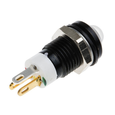 RS PRO Green, Red, Yellow Panel Mount Indicator, 2V dc, 8mm Mounting Hole Size, Solder Tab Termination