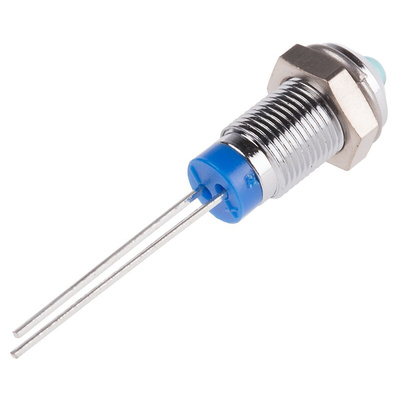 RS PRO Blue Indicator, 2V dc, 6mm Mounting Hole Size, Lead Pin Termination