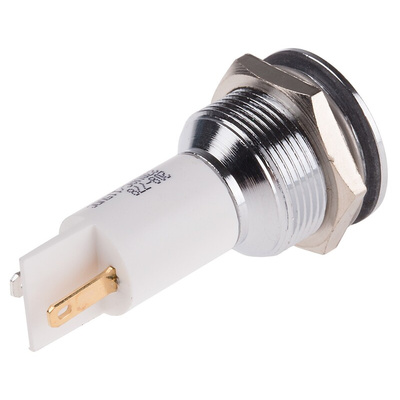 RS PRO White Panel Mount Indicator, 130 V dc, 230V ac, 19mm Mounting Hole Size