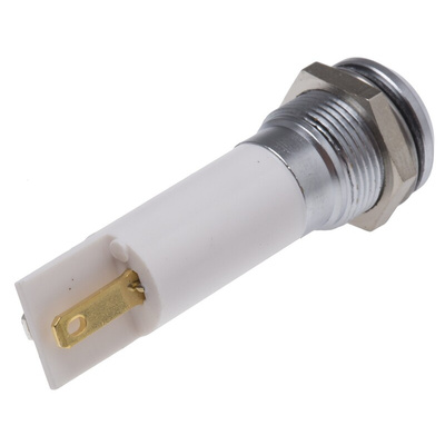 RS PRO White Panel Mount Indicator, 230V ac, 12mm Mounting Hole Size, IP67