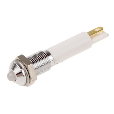 RS PRO Green, Red Panel Mount Indicator, 12V dc, 6mm Mounting Hole Size, Solder Tab Termination