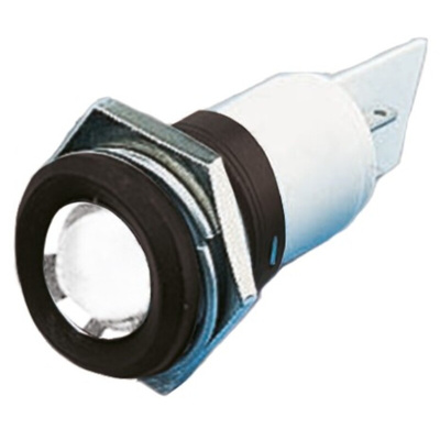 RS PRO White Panel Mount Indicator, 22mm Mounting Hole Size, Solder Tab Termination