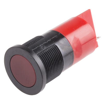 RS PRO Red Panel Mount Indicator, 24V ac/dc, 22mm Mounting Hole Size, Solder Tab Termination
