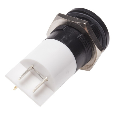 RS PRO White Panel Mount Indicator, 24V ac/dc, 22mm Mounting Hole Size, Solder Tab Termination