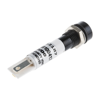 RS PRO White Panel Mount Indicator, 8mm Mounting Hole Size, Solder Tab Termination, IP67