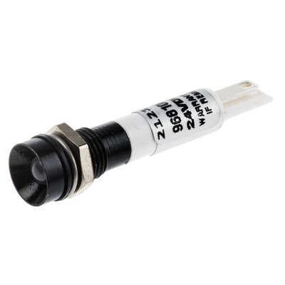 RS PRO White Panel Mount Indicator, 8mm Mounting Hole Size, Solder Tab Termination, IP67