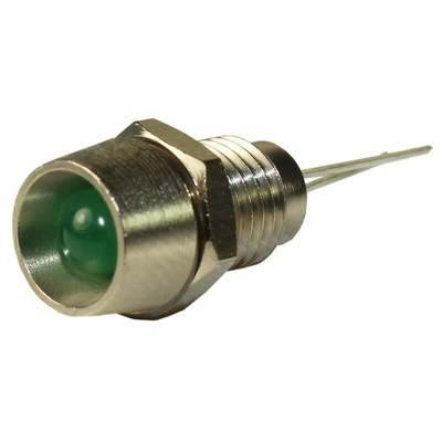 RS PRO Green Panel Mount Indicator, 3.1V, 8mm Mounting Hole Size