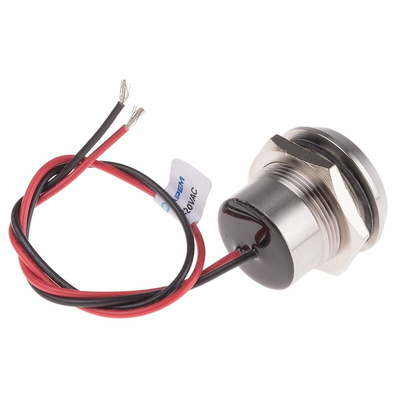 RS PRO Blue Panel Mount Indicator, 220V ac, 22mm Mounting Hole Size, Lead Wires Termination, IP67
