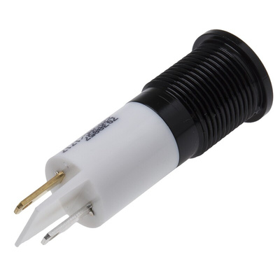 RS PRO White Panel Mount Indicator, 220V ac, 14mm Mounting Hole Size, Solder Tab Termination, IP67