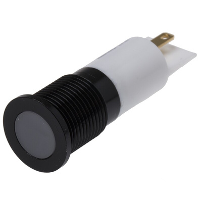 RS PRO White Panel Mount Indicator, 220V ac, 14mm Mounting Hole Size, Solder Tab Termination, IP67