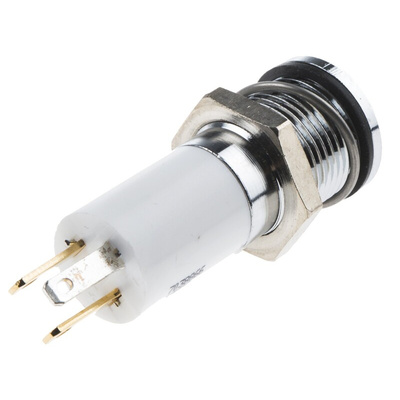 RS PRO Panel Mount Indicator, 12V dc, 14mm Mounting Hole Size, Solder Tab Termination, IP67
