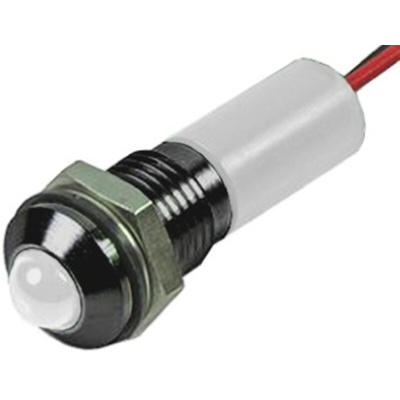 RS PRO Green, Red Panel Mount Indicator, 24V dc, 6mm Mounting Hole Size, Lead Wires Termination, IP67