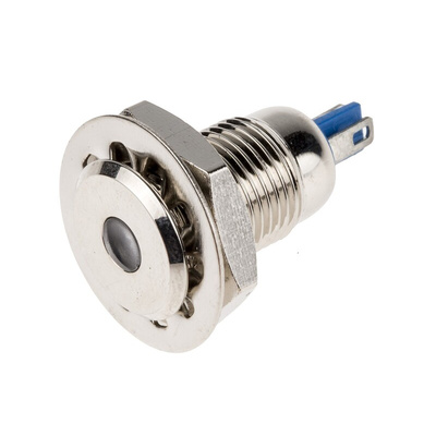 RS PRO White Panel Mount Indicator, 24V, 12mm Mounting Hole Size, Lead Wires Termination, IP67