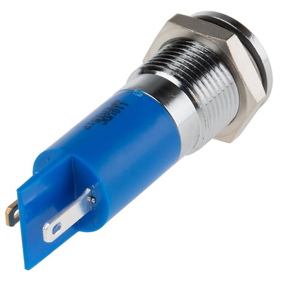 RS PRO Blue Panel Mount Indicator, 110V dc, 14mm Mounting Hole Size, IP67