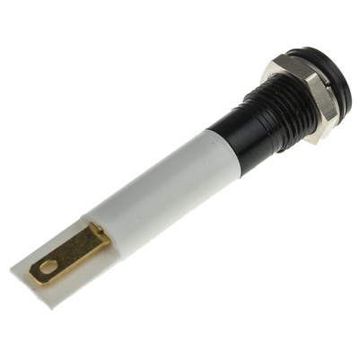 RS PRO Orange Panel Mount Indicator, 21.6 → 26.4V dc, 8mm Mounting Hole Size, IP67