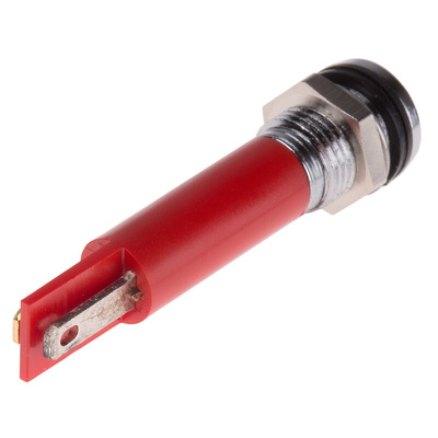RS PRO Red Panel Mount Indicator, 110V ac, 8mm Mounting Hole Size, IP67