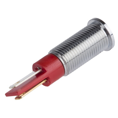 RS PRO Red Panel Mount Indicator, 24V dc, 8mm Mounting Hole Size, Faston, Solder Lug Termination, IP67