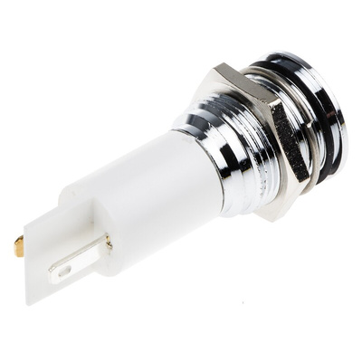 RS PRO White Panel Mount Indicator, 16mm Mounting Hole Size, Solder Tab Termination