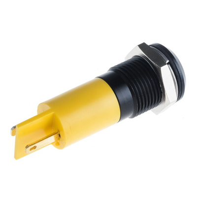 RS PRO Yellow Panel Mount Indicator, 24 → 36V dc, 14mm Mounting Hole Size
