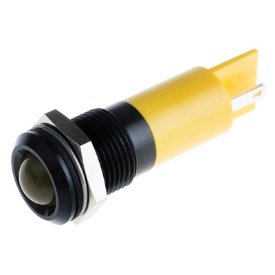 RS PRO Yellow Panel Mount Indicator, 24 → 36V dc, 14mm Mounting Hole Size