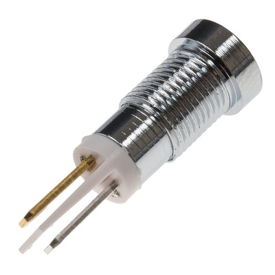 RS PRO Orange Panel Mount Indicator, 2V dc, 8mm Mounting Hole Size, Solder Tab Termination