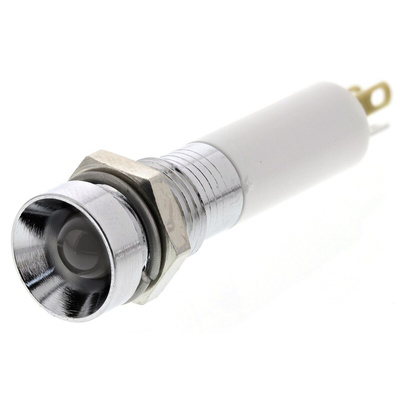 RS PRO Green, Red, Yellow Panel Mount Indicator, 12V dc, 8mm Mounting Hole Size, Solder Tab Termination