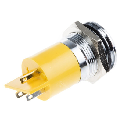 RS PRO Yellow Panel Mount Indicator, 24 → 36V dc, 22mm Mounting Hole Size