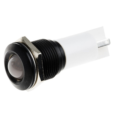 RS PRO White Panel Mount Indicator, 115 V dc, 230V ac, 16mm Mounting Hole Size, Solder Tab Termination