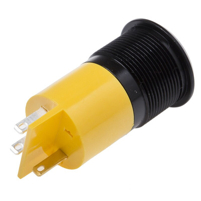 RS PRO Yellow Panel Mount Indicator, 22mm Mounting Hole Size, Solder Tab Termination