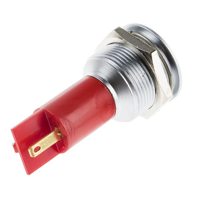 RS PRO Red Panel Mount Indicator, 115 V dc, 230V ac, 19mm Mounting Hole Size