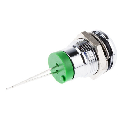 RS PRO Green Panel Mount Indicator, 2V dc, 12mm Mounting Hole Size
