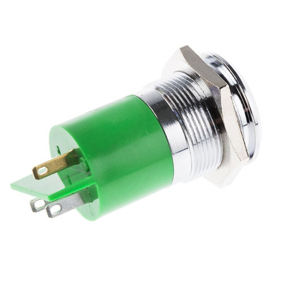 RS PRO Green Panel Mount Indicator, 48 → 65V dc, 22mm Mounting Hole Size