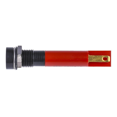RS PRO Red Panel Mount Indicator, 12V, 8mm Mounting Hole Size, Solder Tab Termination, IP67
