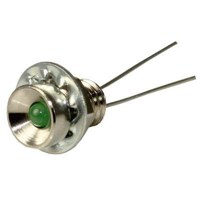 RS PRO Green Panel Mount Indicator, 2V dc, 6.5mm Mounting Hole Size