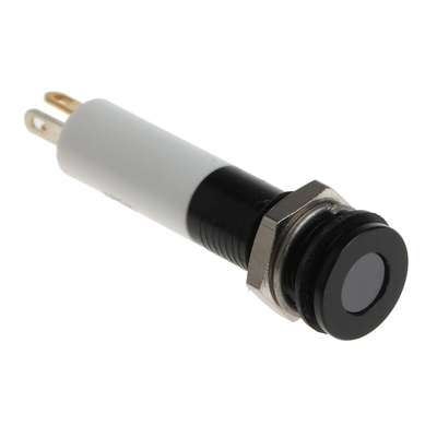 RS PRO Panel Mount Indicator, 24V dc, 8mm Mounting Hole Size, Solder Tab Termination, IP67