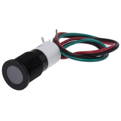 RS PRO Panel Mount Indicator, 12V dc, 14mm Mounting Hole Size, Lead Wires Termination, IP67