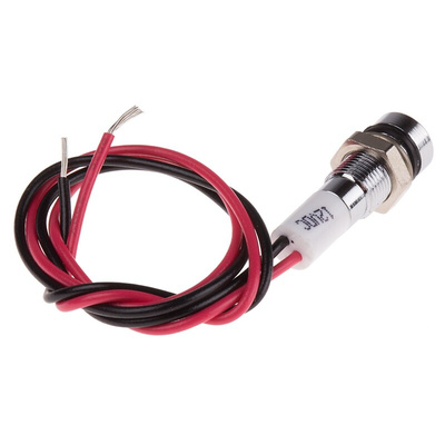 RS PRO Green, Red Panel Mount Indicator, 12V dc, 6mm Mounting Hole Size, Lead Wires Termination, IP67