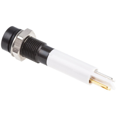 RS PRO Orange Panel Mount Indicator, 21.6 → 26.4V dc, 6mm Mounting Hole Size, IP67