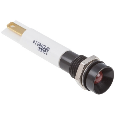 RS PRO Orange Panel Mount Indicator, 10.8 → 13.2V dc, 8mm Mounting Hole Size, IP67